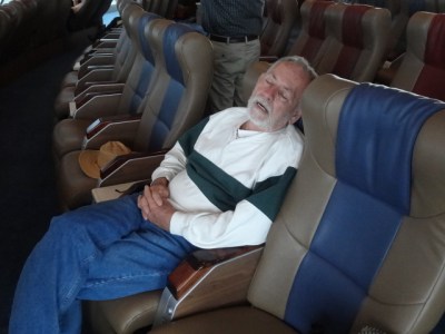 it didn't take long in those comfortable seats zzzzzzzzzzzz