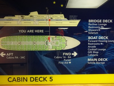 we get a cabin on the ship