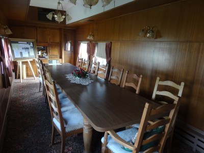 and eating in the dining room
