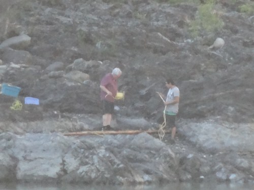 it looked like grandpa teaching grandson old methods